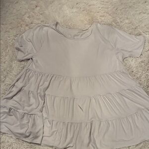 Tiered  light tan dress top